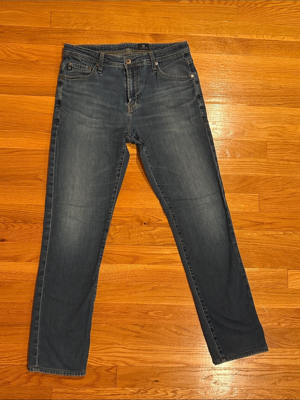 Ag Adriano Goldschmied Men's Dark Blue Slim Straight Jeans